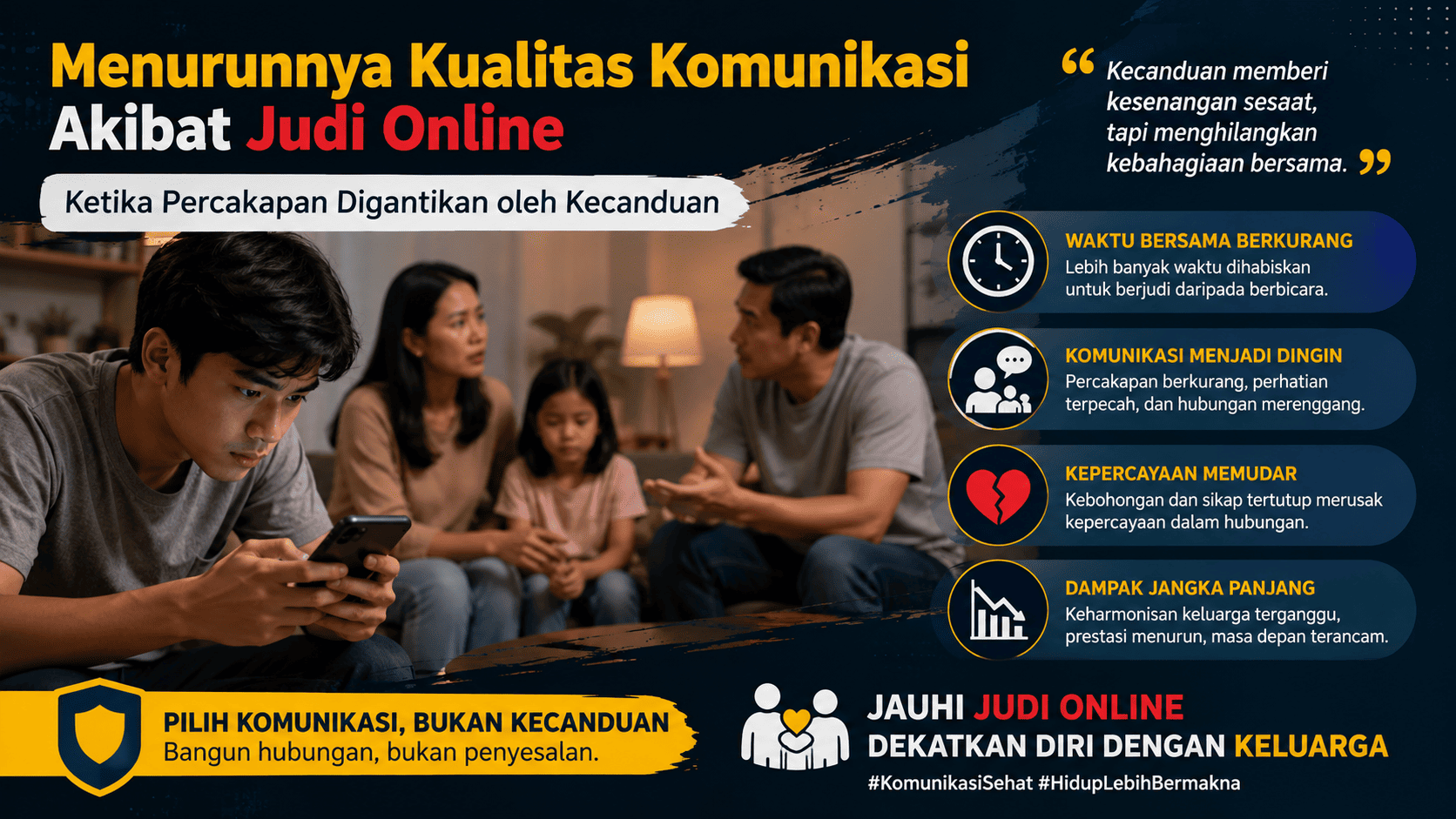 Menurunnya Kualitas Komunikasi Akibat Judi Online, Ketika Percakapan Digantikan oleh Kecanduan.