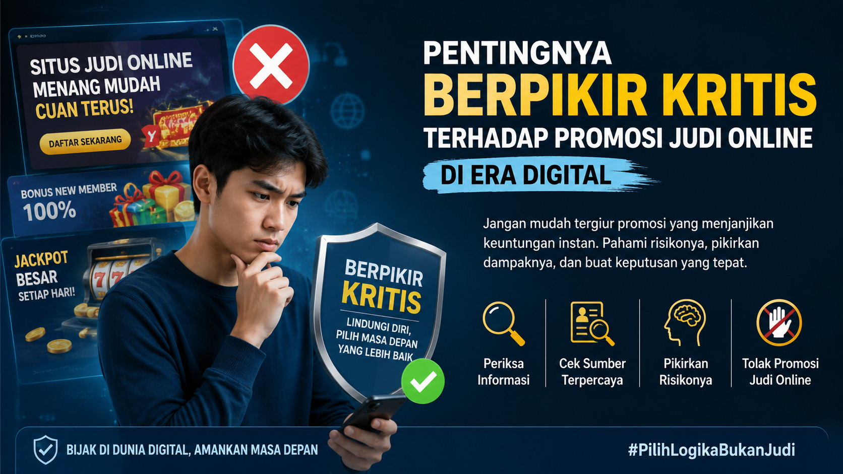 Pentingnya Berpikir Kritis terhadap Promosi Judi Online di Era Digital.