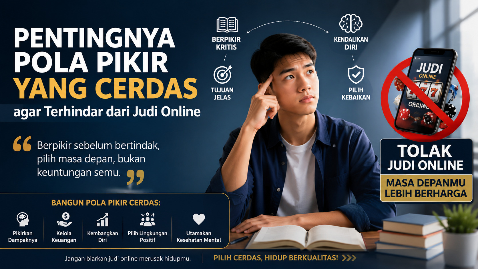 Pentingnya Pola Pikir yang Cerdas agar Terhindar dari Judi Online.
