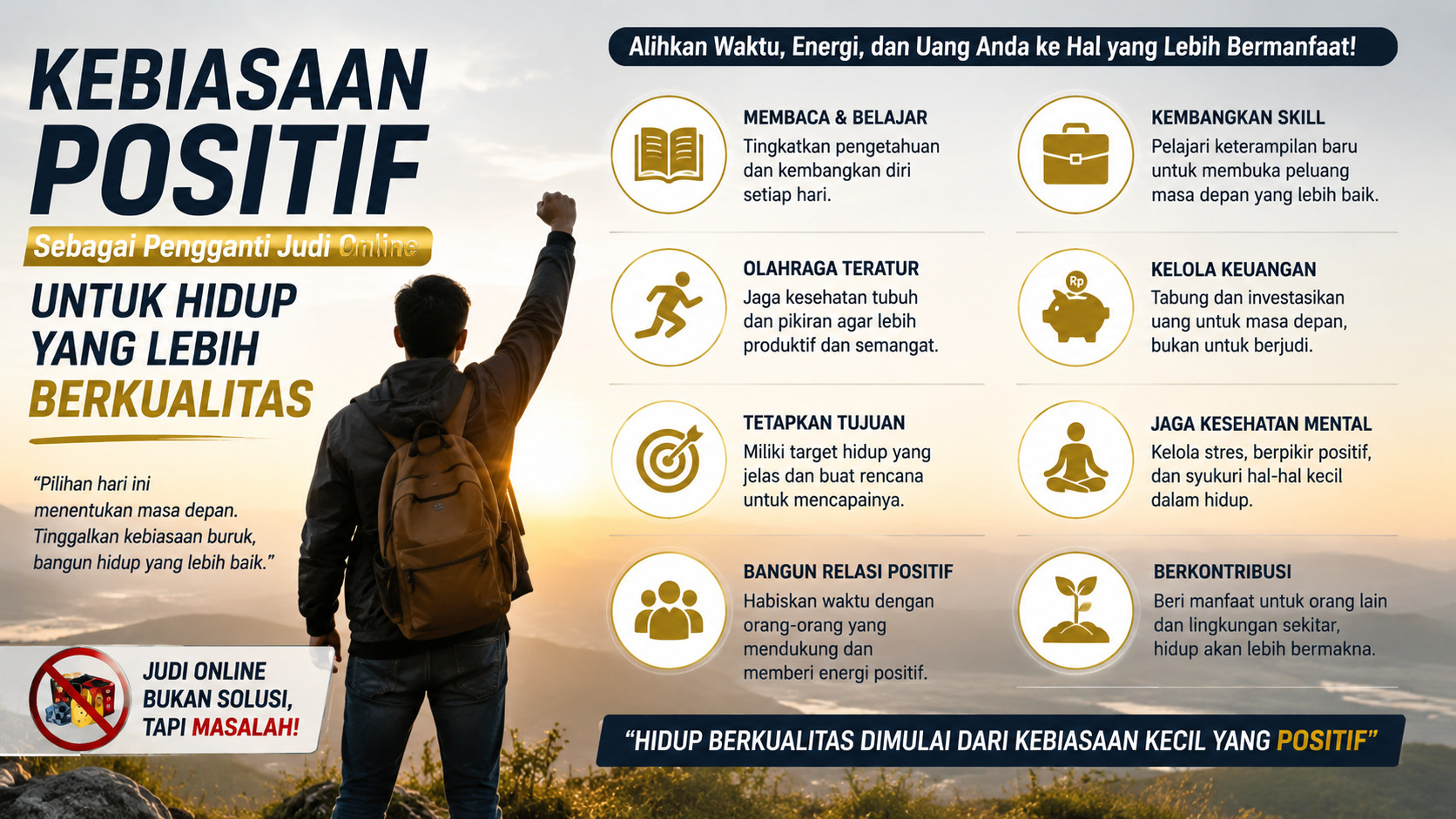 Kebiasaan Positif sebagai Pengganti Judi Online untuk Hidup yang Lebih Berkualitas.
