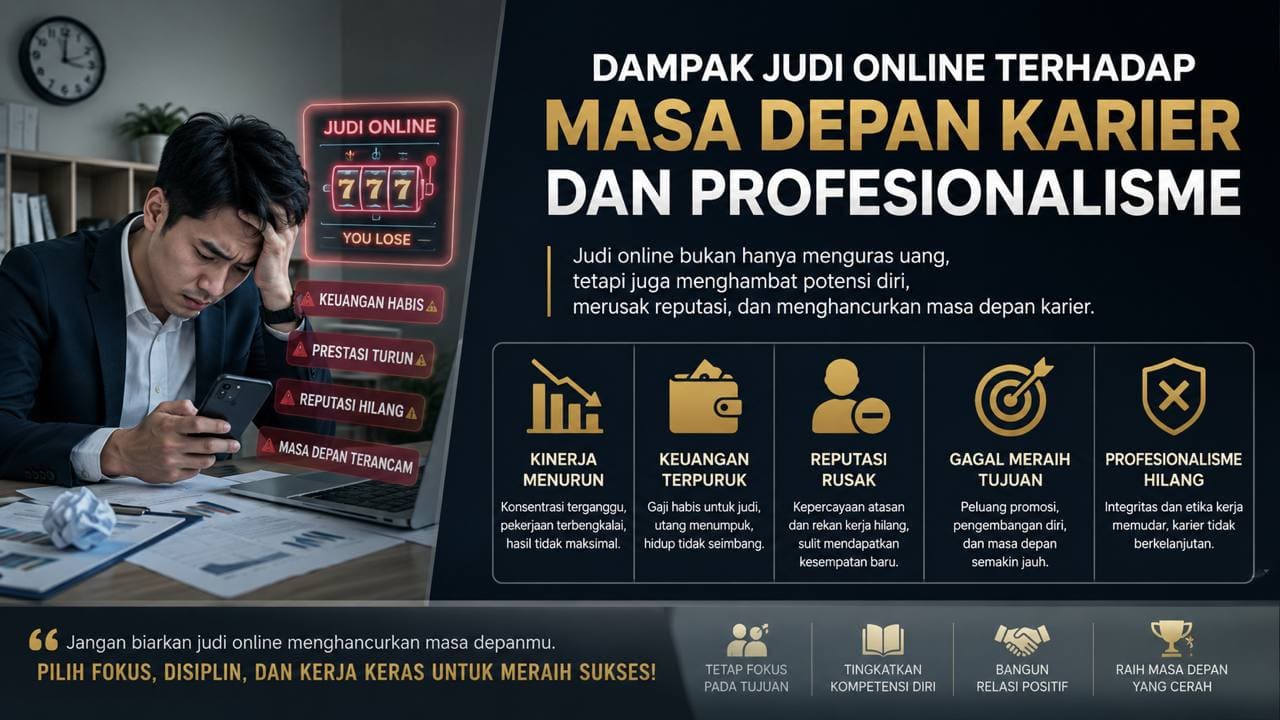 Dampak Judi Online terhadap Masa Depan Karier dan Profesionalisme.