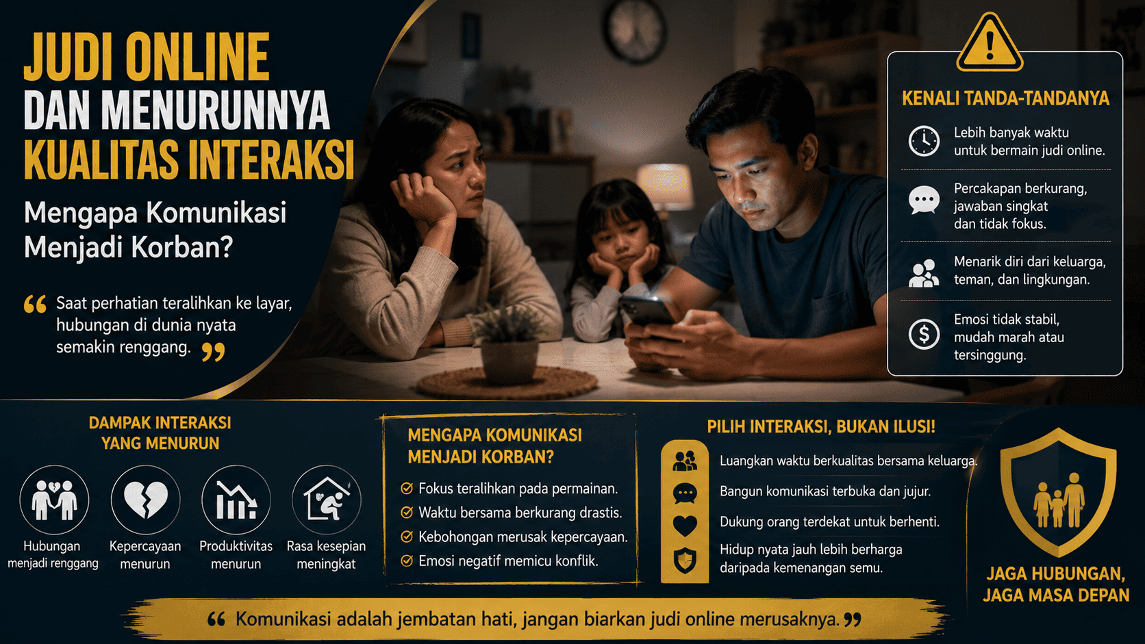 Judi Online dan Menurunnya Kualitas Interaksi, Mengapa Komunikasi Menjadi Korban.