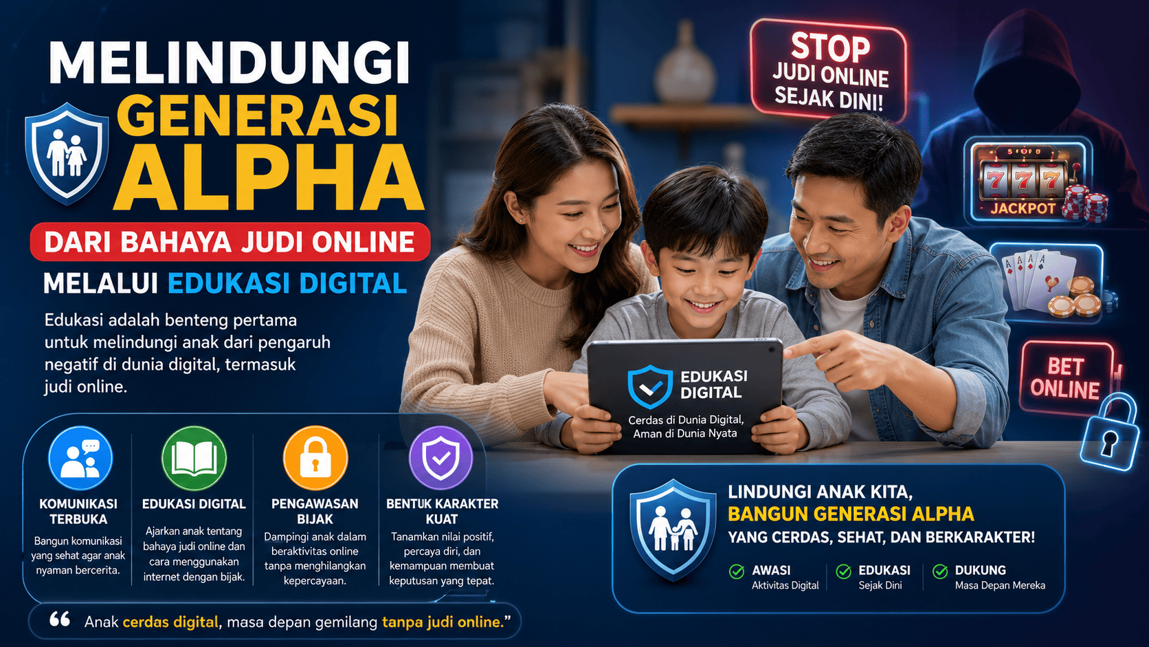 Melindungi Generasi Alpha dari Bahaya Judi Online Melalui Edukasi Digital.