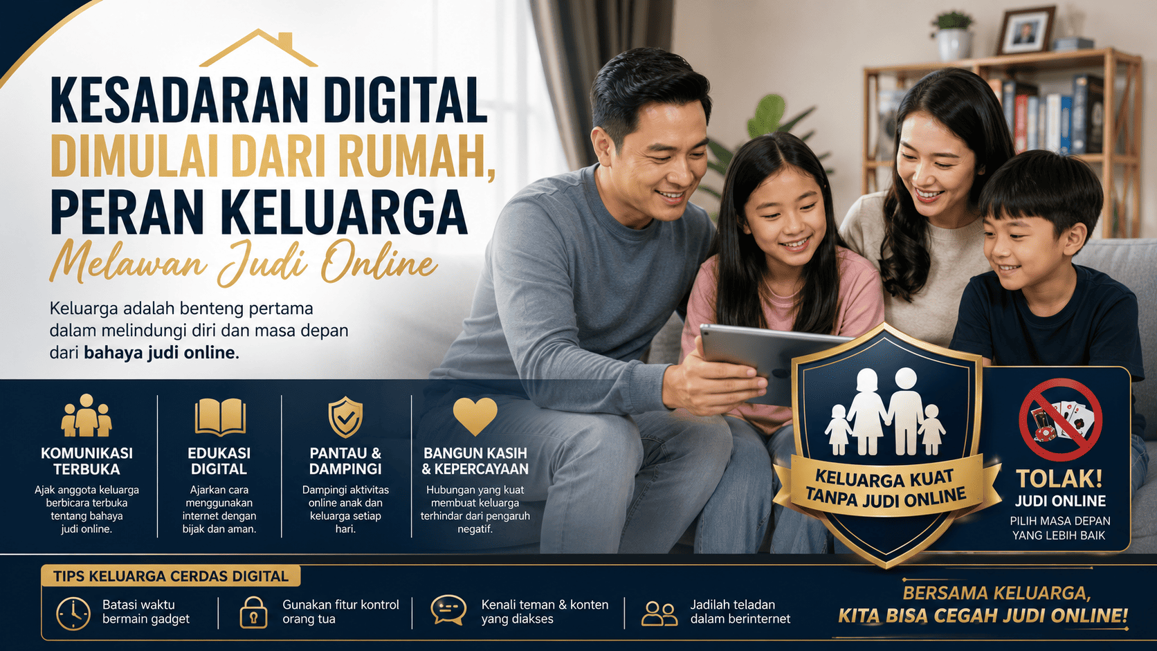 Kesadaran Digital Dimulai dari Rumah, Peran Keluarga Melawan Judi Online.