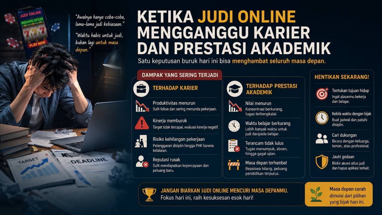 Ketika Judi Online Mengganggu Karier dan Prestasi Akademik.