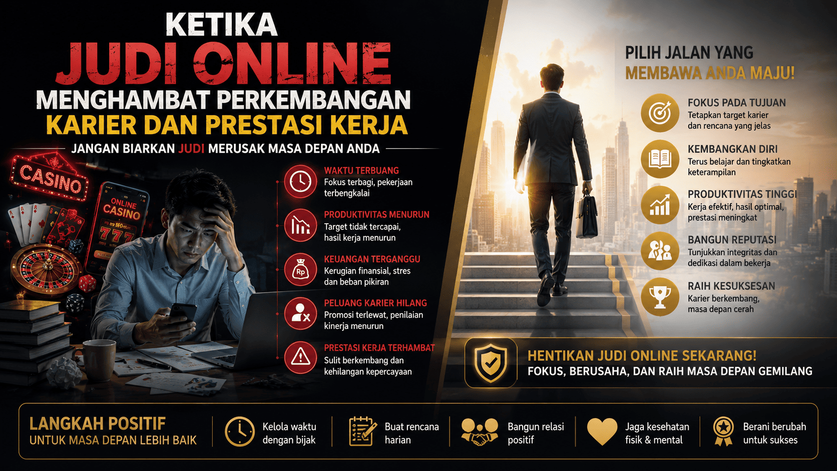 Ketika Judi Online Menghambat Perkembangan Karier dan Prestasi Kerja.