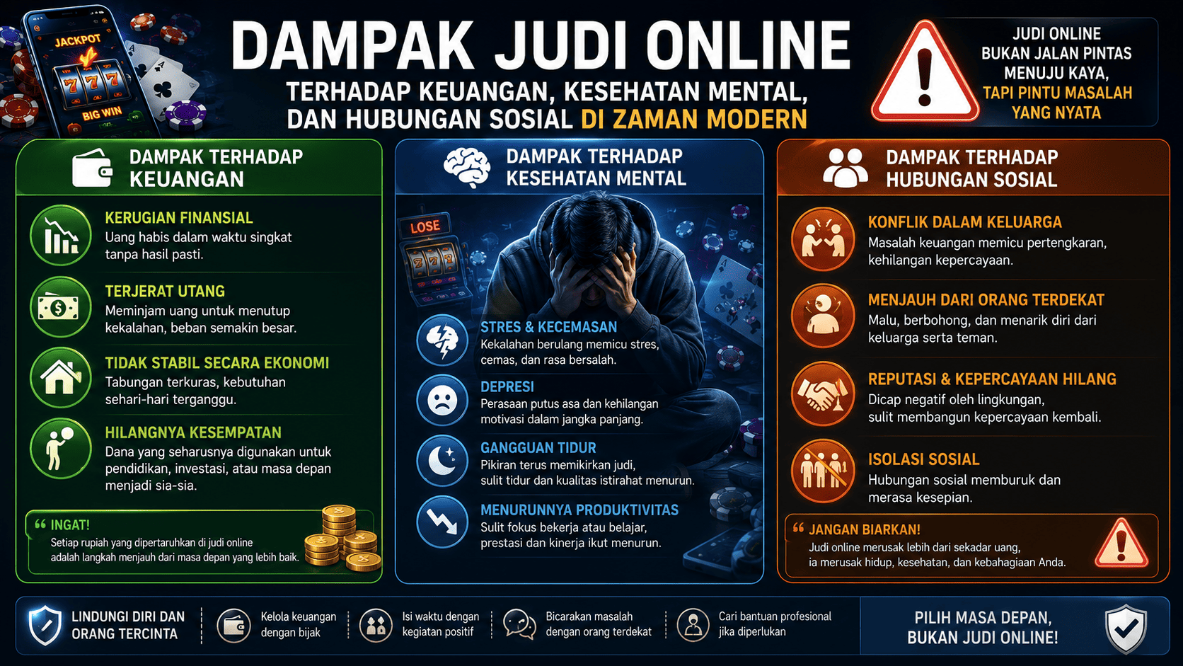 Dampak Judi Online terhadap Keuangan, Kesehatan Mental, dan Hubungan Sosial di Zaman Modern.