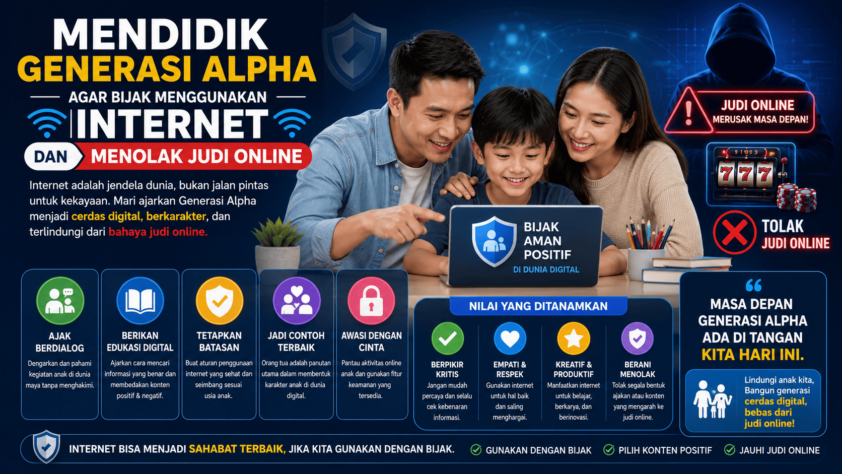 Mendidik Generasi Alpha agar Bijak Menggunakan Internet dan Menolak Judi Online.