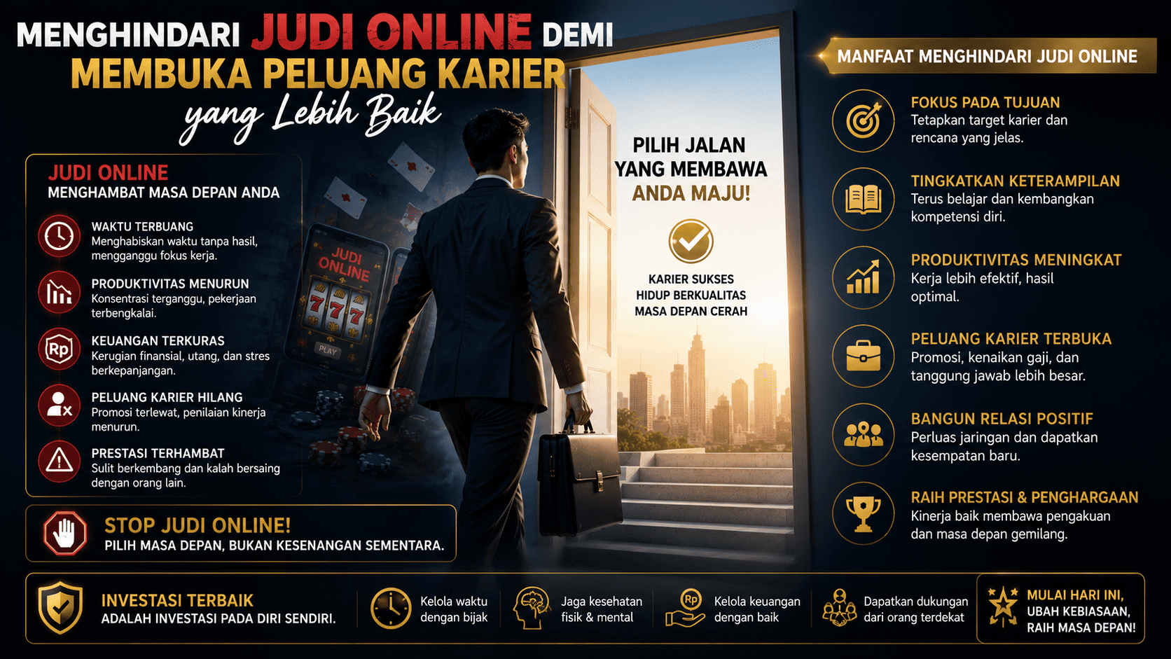 Menghindari Judi Online demi Membuka Peluang Karier yang Lebih Baik.