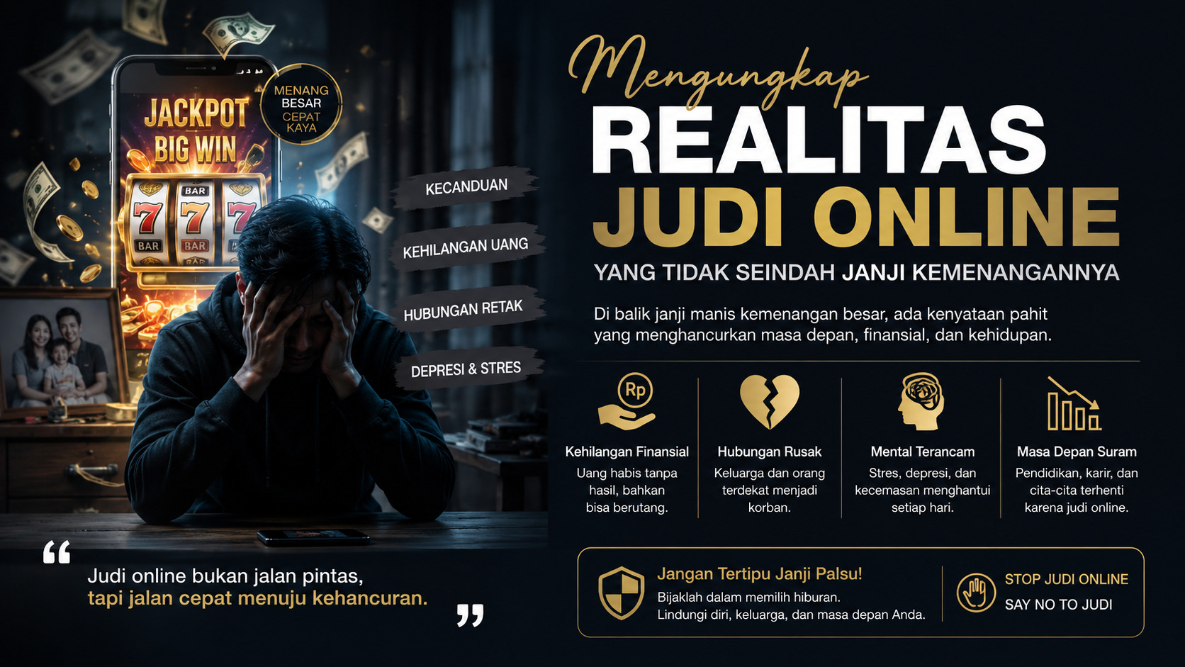 Mengungkap Realitas Judi Online yang Tidak Seindah Janji Kemenangannya.