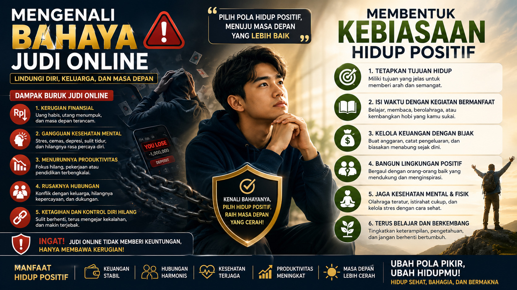 Mengenali Bahaya Judi Online dan Membentuk Kebiasaan Hidup Positif.