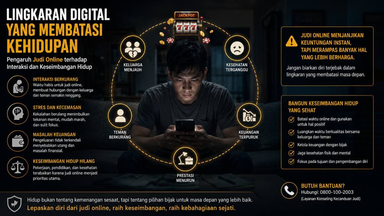 Lingkaran Digital yang Membatasi Kehidupan, Pengaruh Judi Online terhadap Interaksi dan Keseimbangan Hidup.