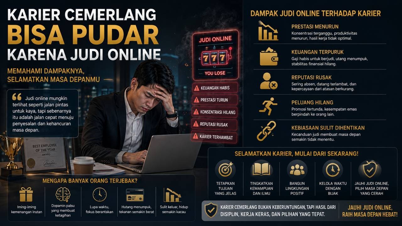 Karier Cemerlang Bisa Pudar karena Judi Online, Memahami Dampaknya.