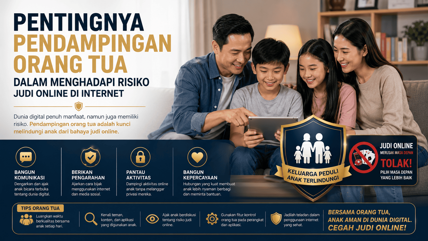 Pentingnya Pendampingan Orang Tua dalam Menghadapi Risiko Judi Online di Internet.