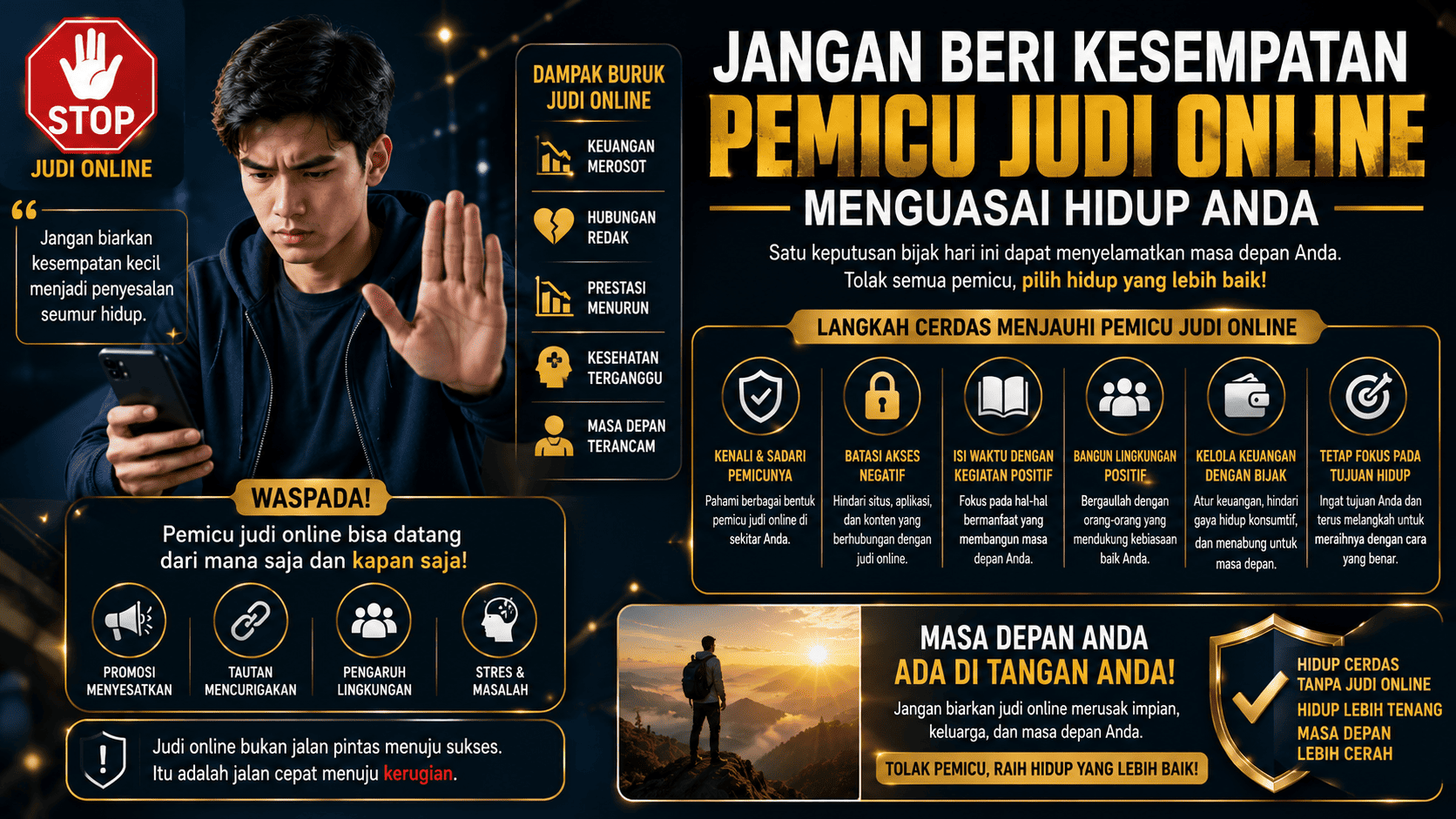 Jangan Beri Kesempatan Pemicu Judi Online Menguasai Hidup Anda.