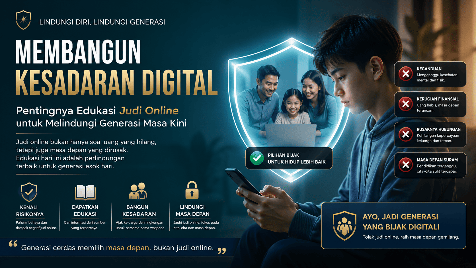 Membangun Kesadaran Digital, Pentingnya Edukasi Judi Online untuk Melindungi Generasi Masa Kini.Membangun Kesadaran Digital, Pentingnya Edukasi Judi Online untuk Melindungi Generasi Masa Kini.