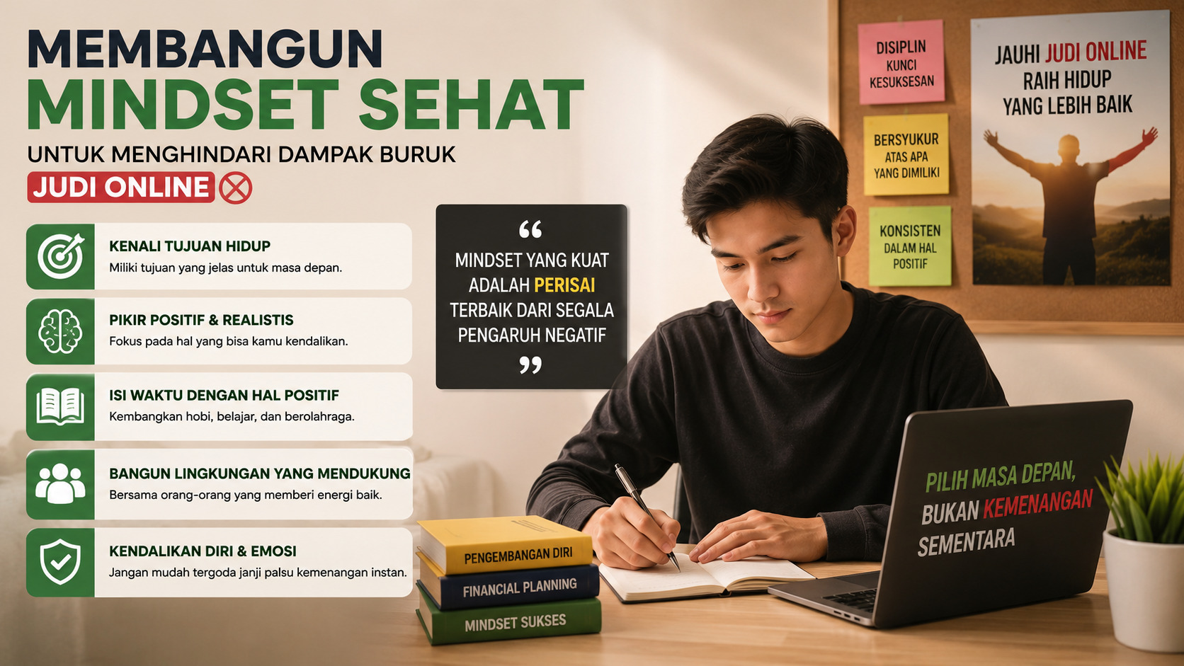Membangun Mindset Sehat untuk Menghindari Dampak Buruk Judi Online.