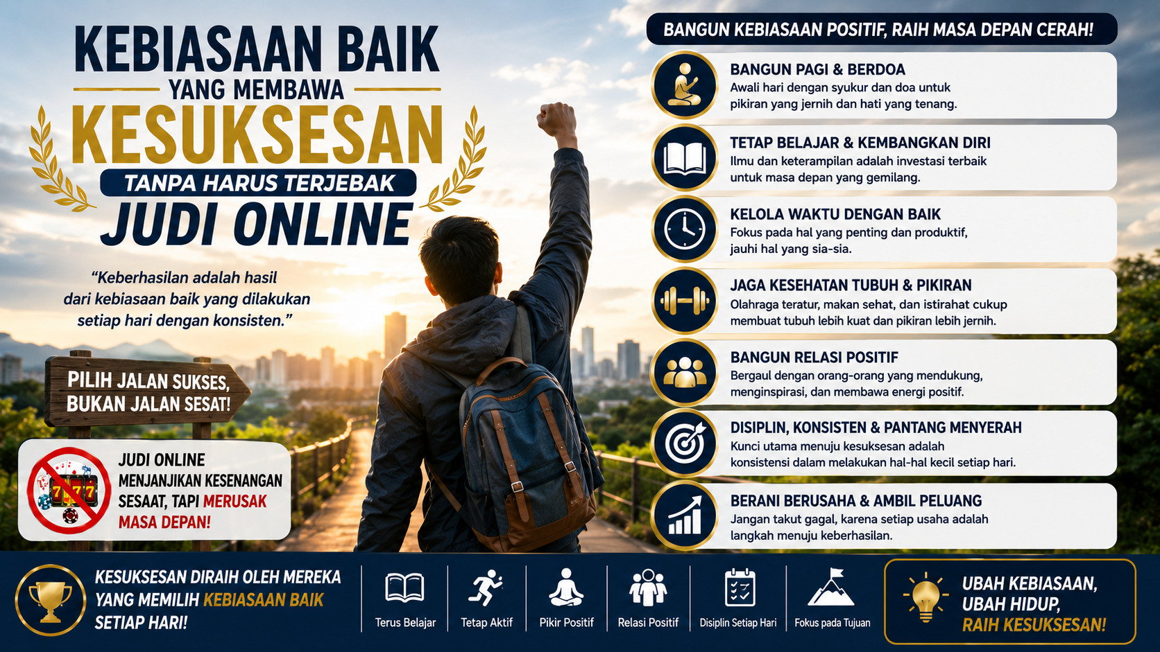 Kebiasaan Baik yang Membawa Kesuksesan Tanpa Harus Terjebak Judi Online.